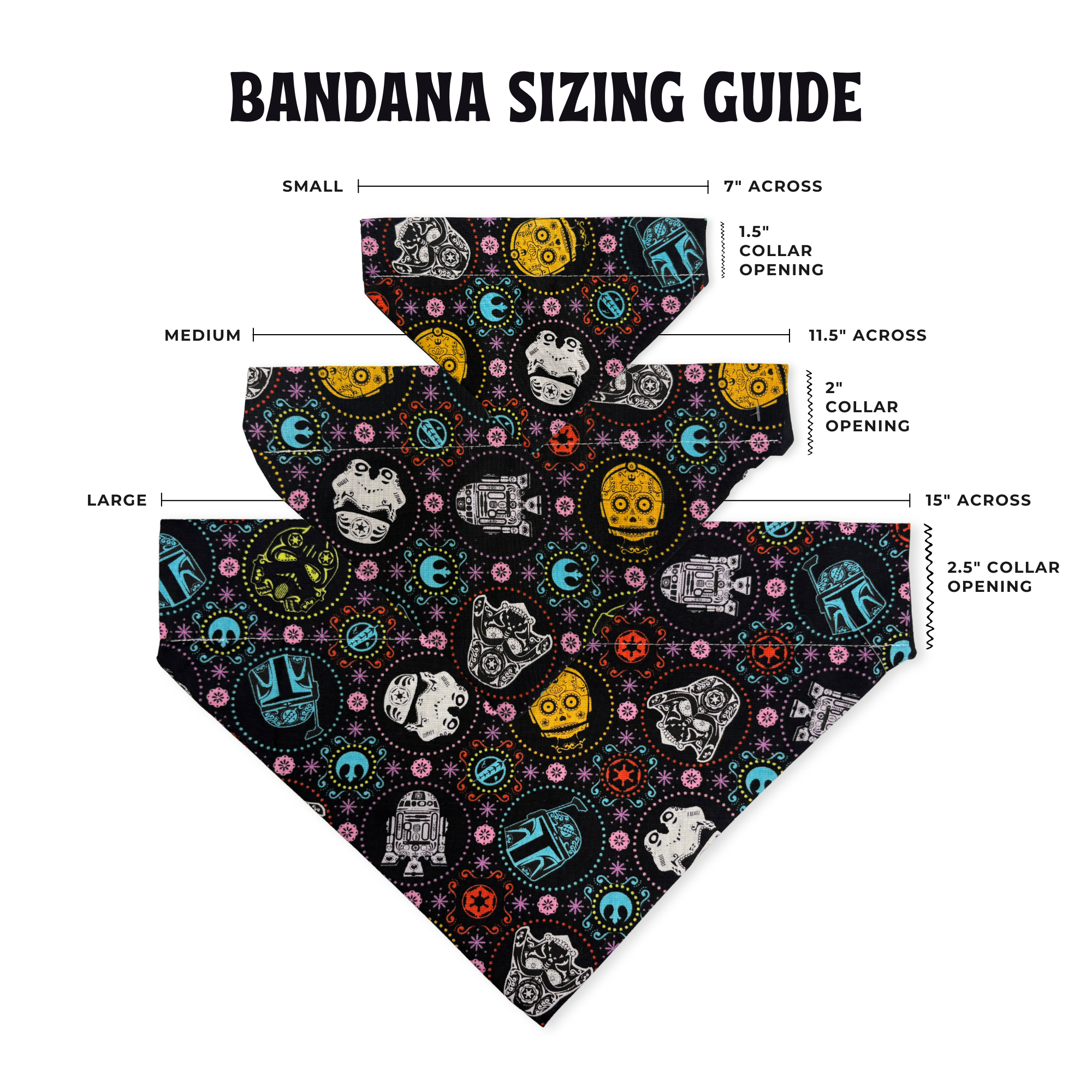 Star Wars Sugar Skulls Dog Bandana