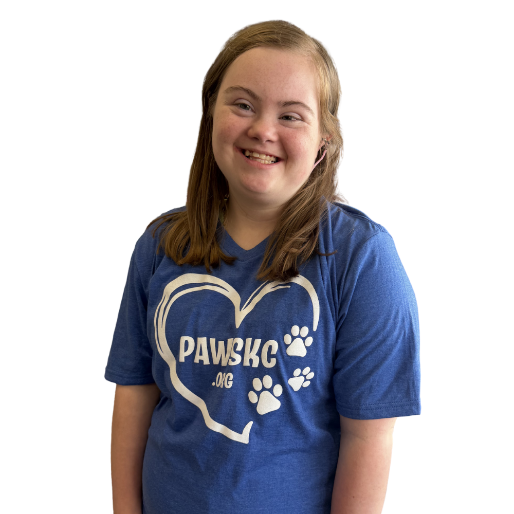 Blue PawsKC Heart V-neck