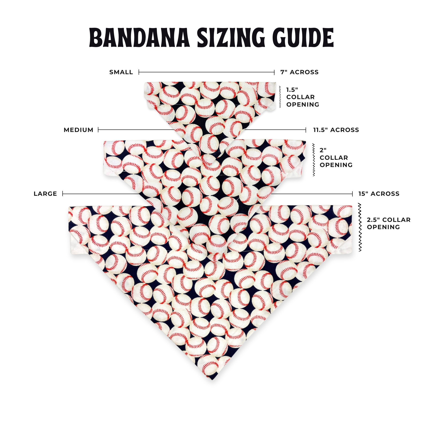 Baseballs Dog Bandana