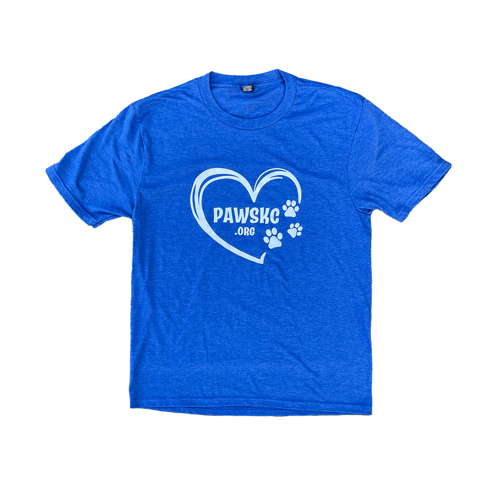 Blue PawsKC Heart T-Shirt