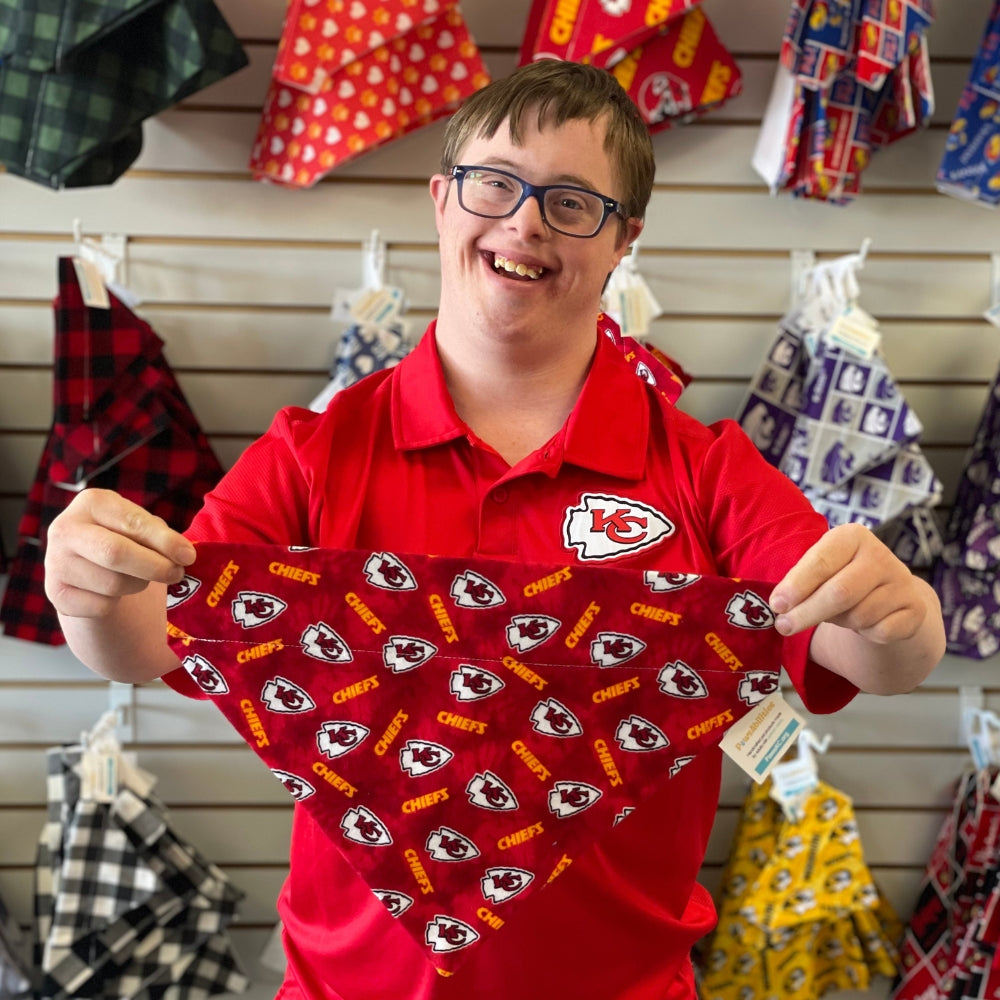 Kansas City Chiefs Flannel Dog Bandana