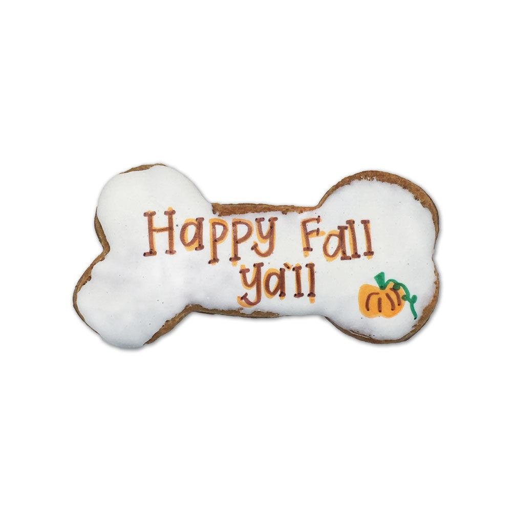 Happy Fall Yall Jumbo Dog Cookie