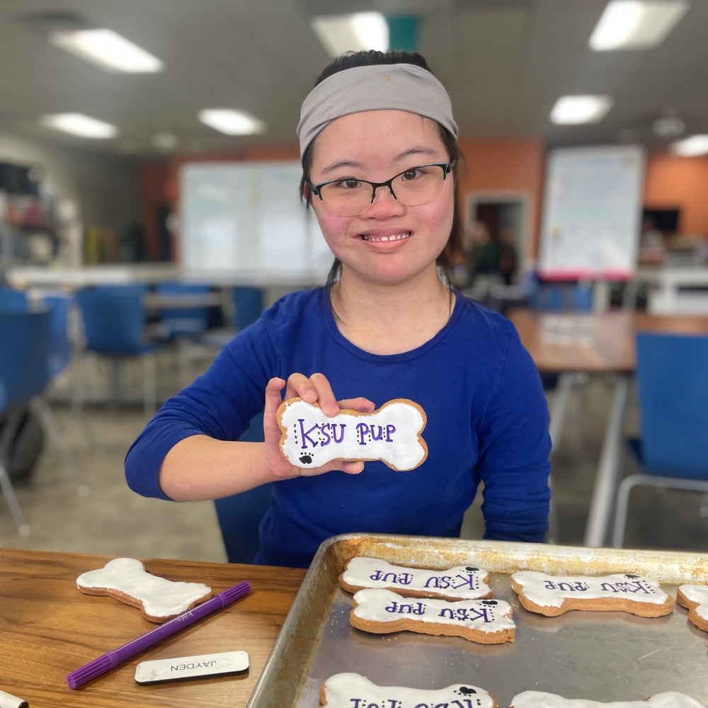 Kansas State University KSU Pup Jumbo Dog Cookie