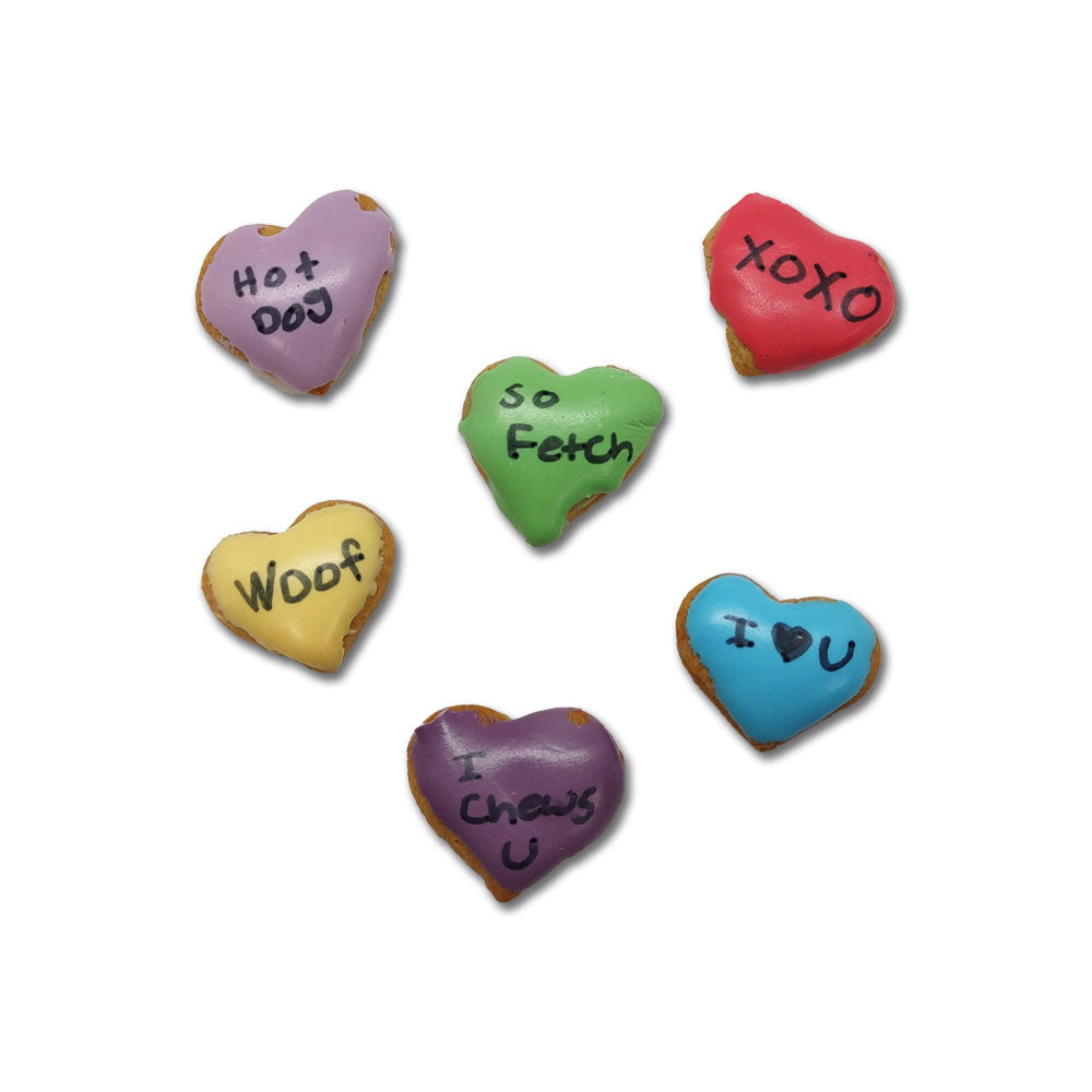 Conversation Heart Dog Cookies