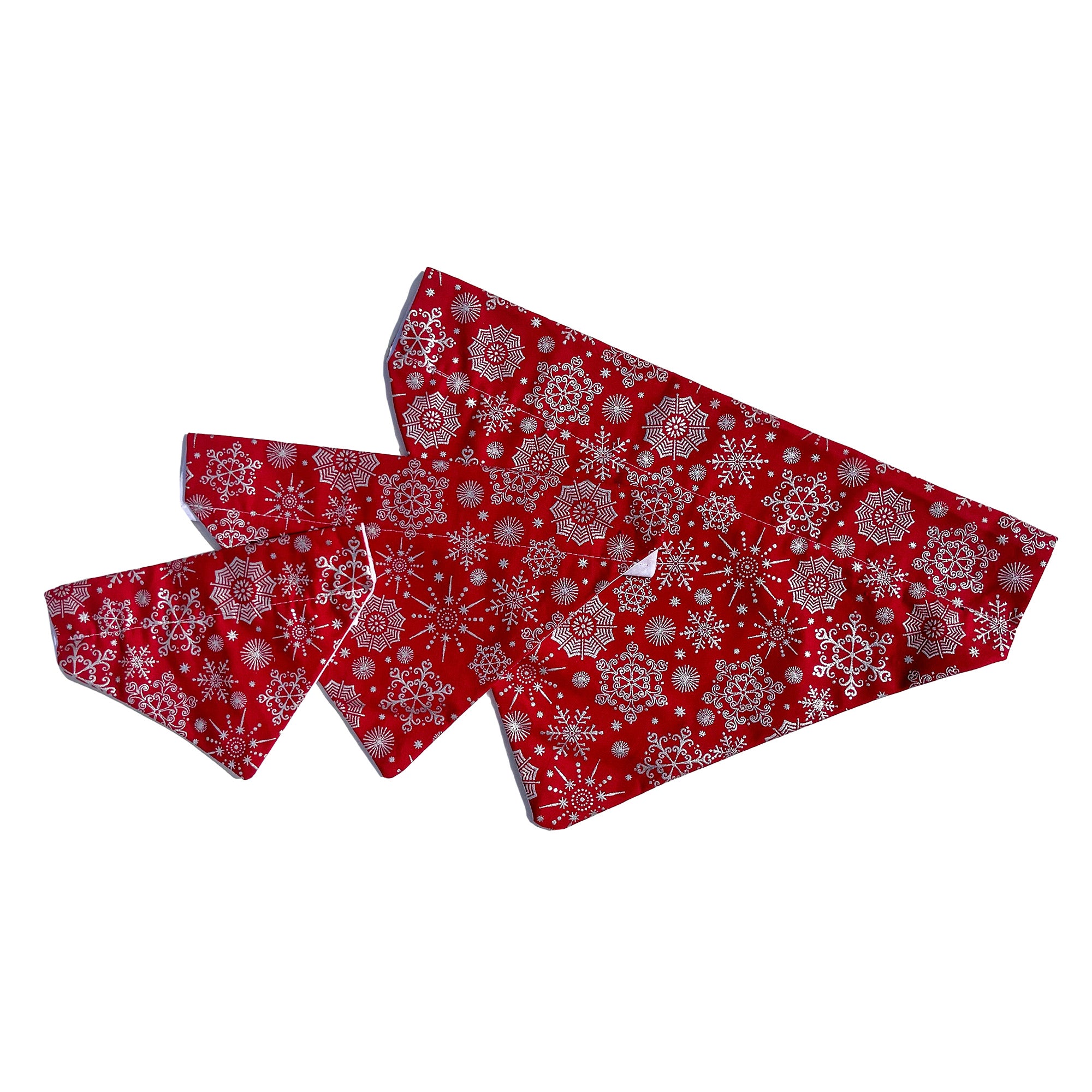 Metallic Snowflake Dog Bandana