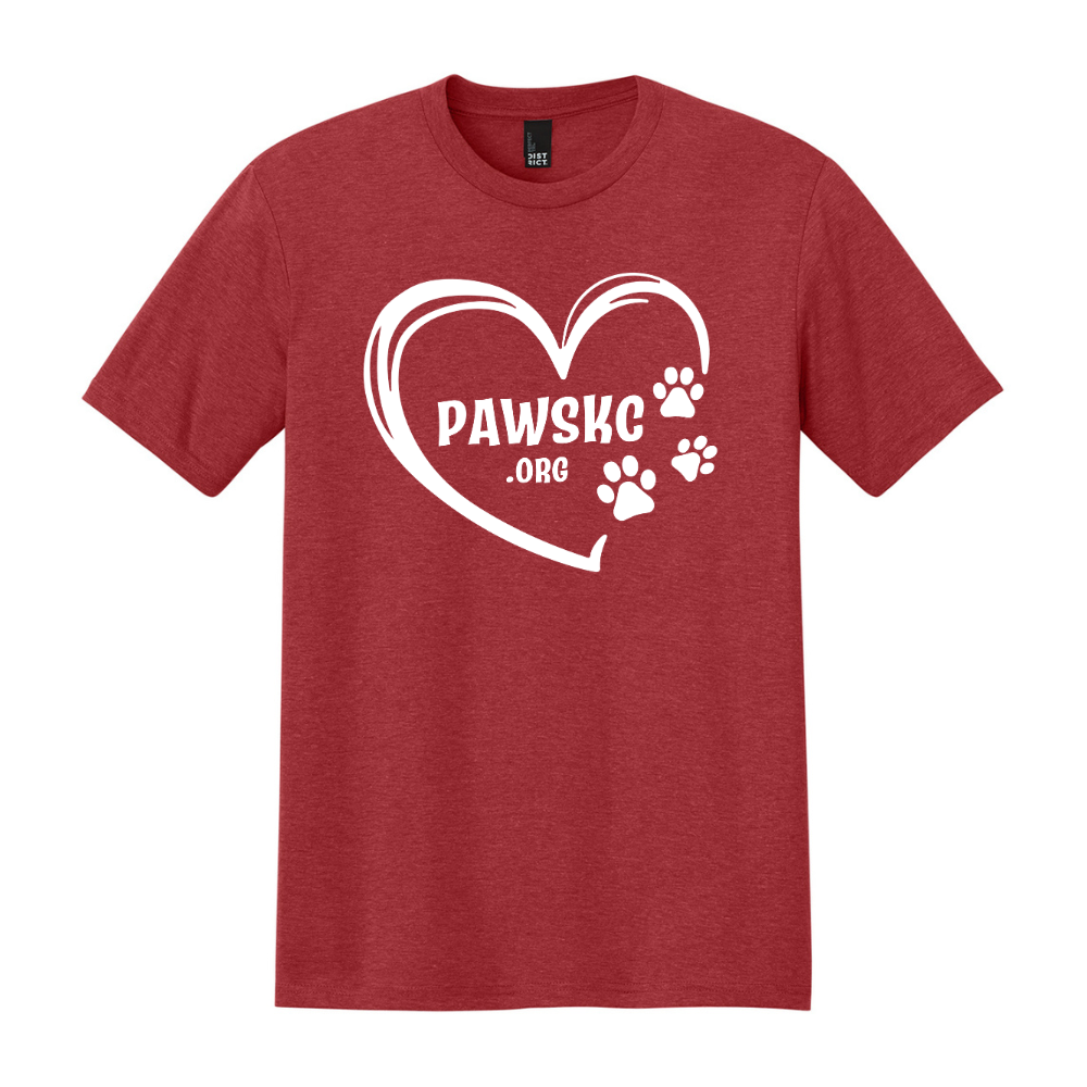 Red PawsKC Heart T-shirt