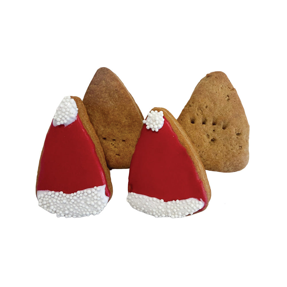 Christmas Santa Hat Dog Cookies