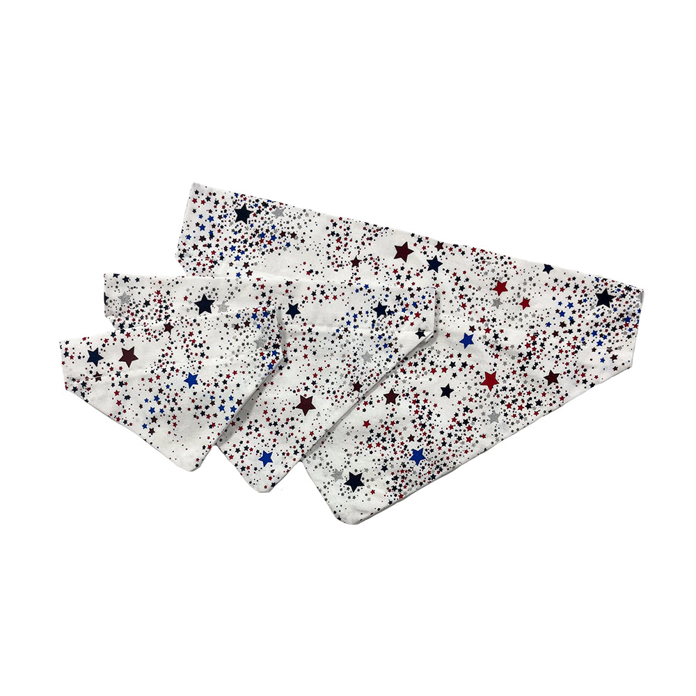 White Patriotic Stars Dog Bandana