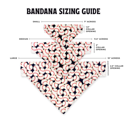 Baseballs Dog Bandana