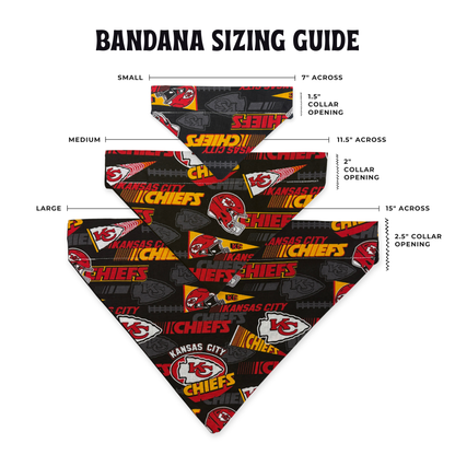 Black Kansas City Chiefs Hometown Dog Bandana