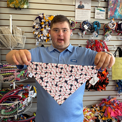 Baseballs Dog Bandana