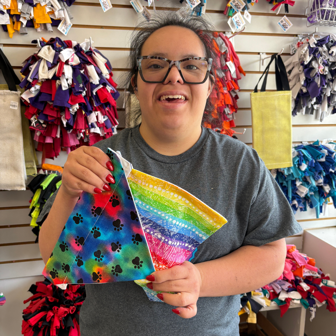 Rainbow Stripe Dog Bandana