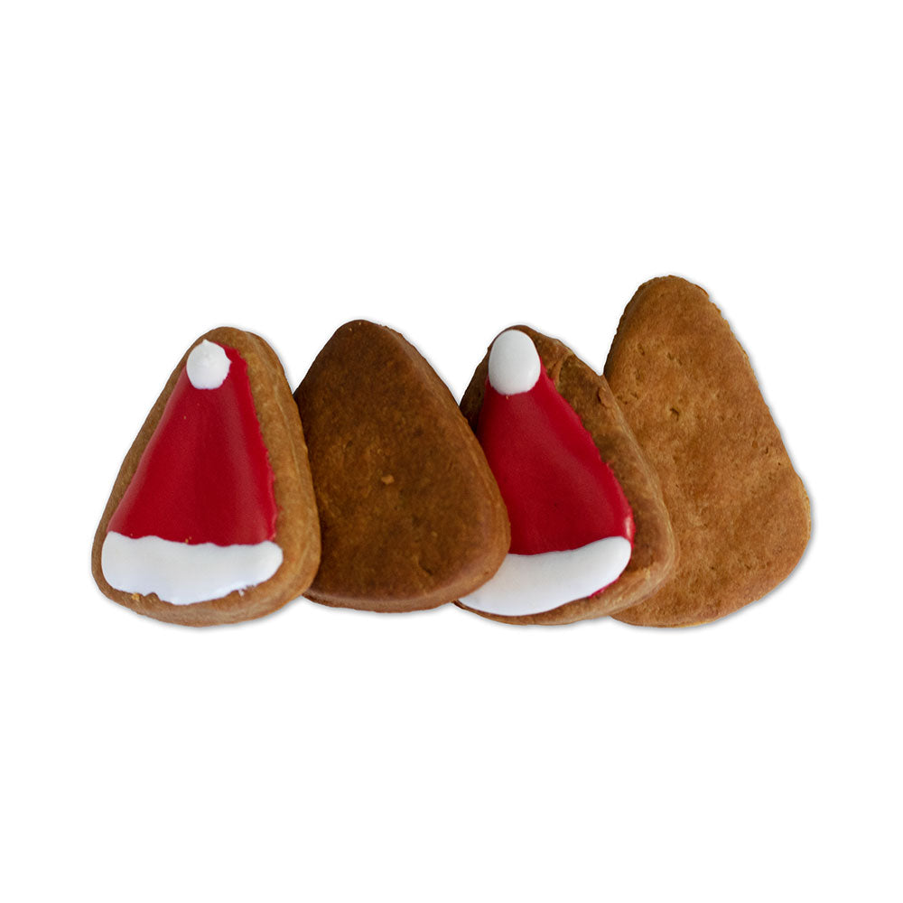 Christmas Santa Hat Dog Cookies