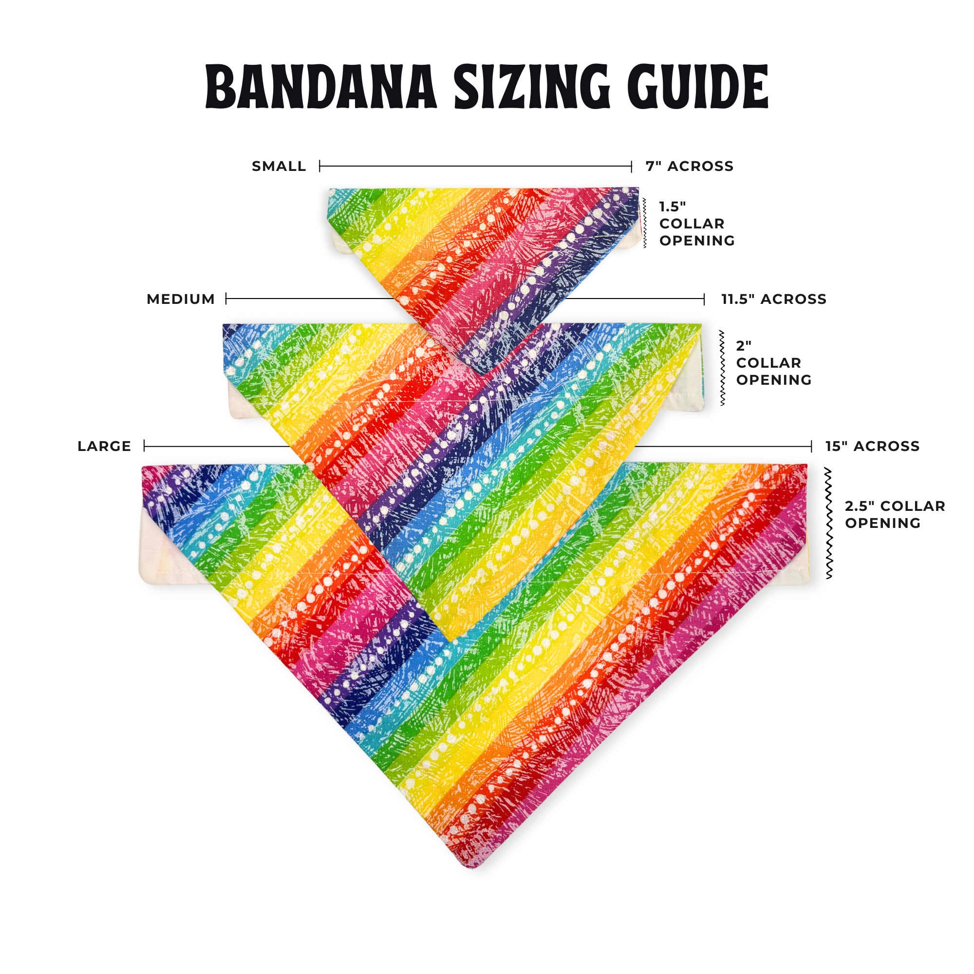 Rainbow Stripe Dog Bandana