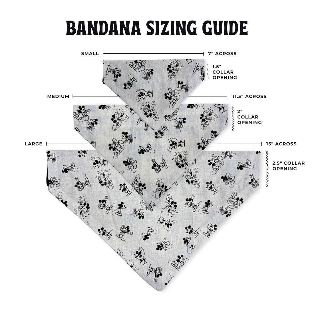 Mickey and Minnie Music Dog Bandana