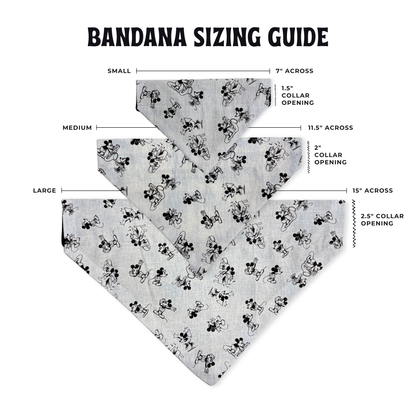 Mickey and Minnie Music Dog Bandana