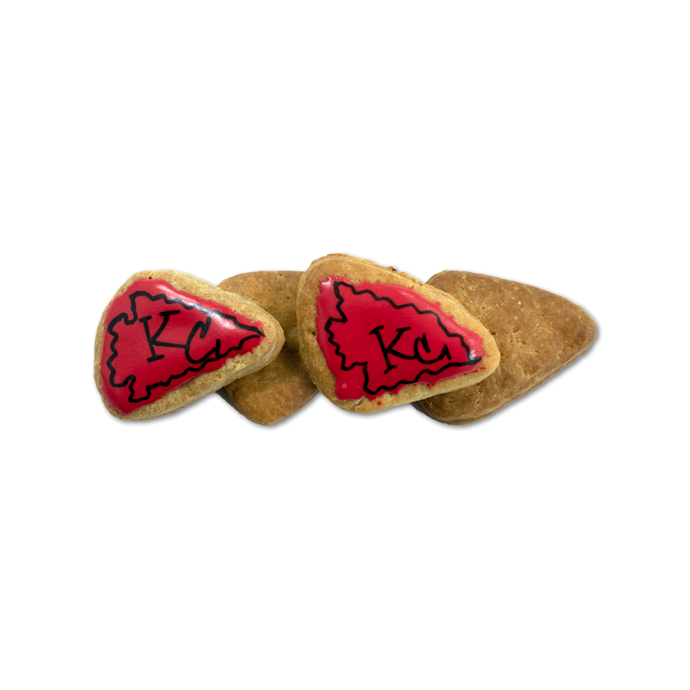 Kansas City Chiefs Arrowhead Dog Cookies