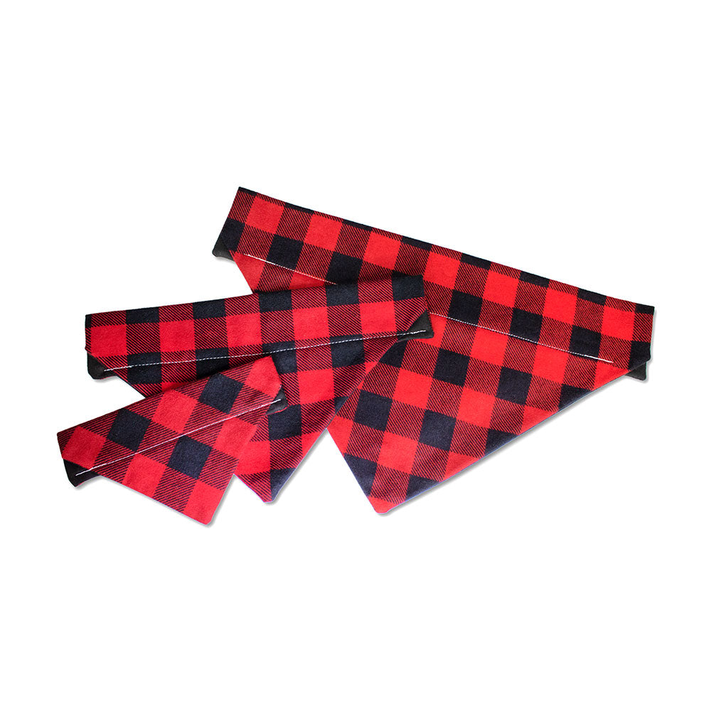 Red and Black Buffalo Plaid Dog Bandana