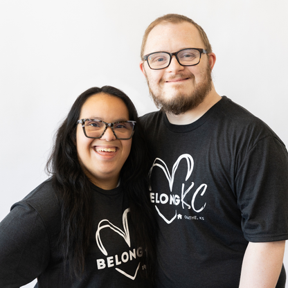 Black BelongKC Heart T-Shirt
