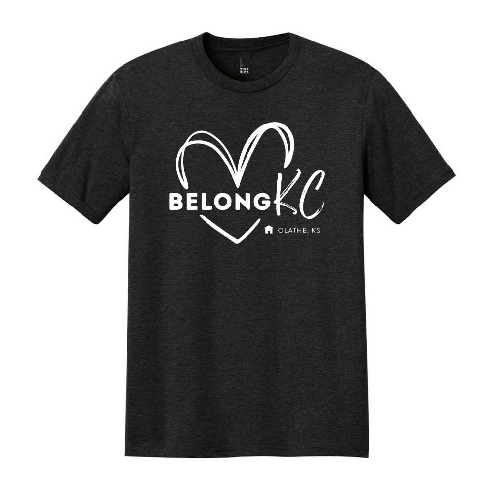 Black BelongKC Heart T-Shirt
