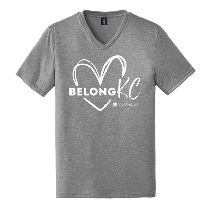 Gray BelongKC Heart V-Neck