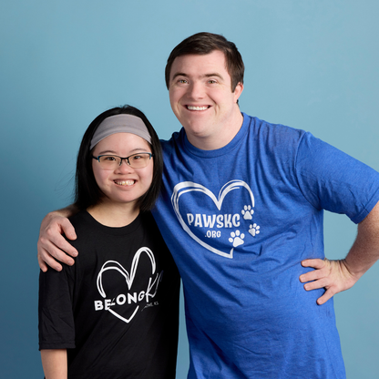 Blue PawsKC Heart T-Shirt