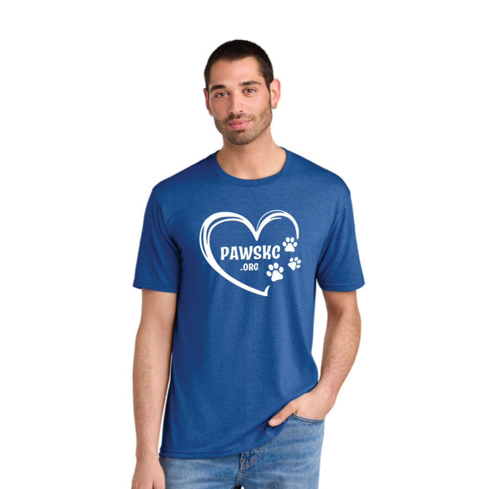 Blue PawsKC Heart T-Shirt