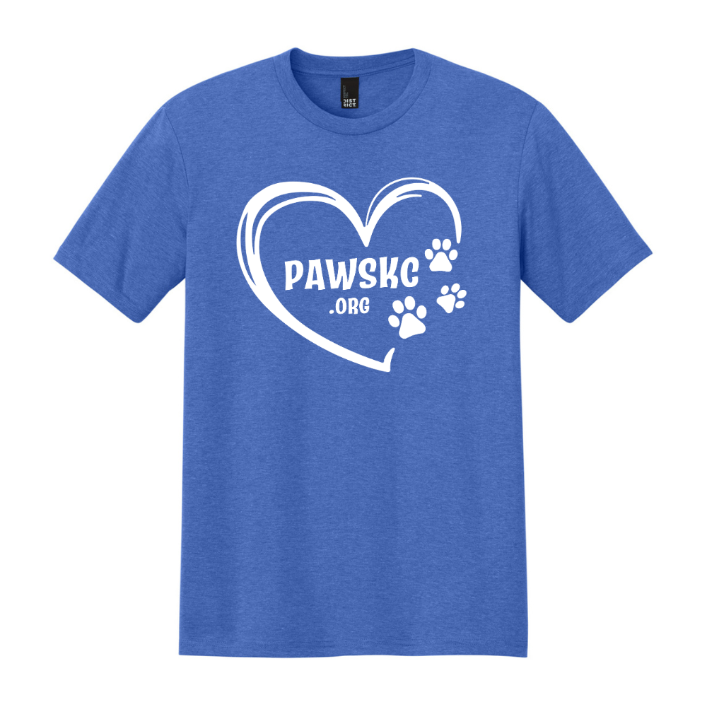 Blue PawsKC Heart T-Shirt