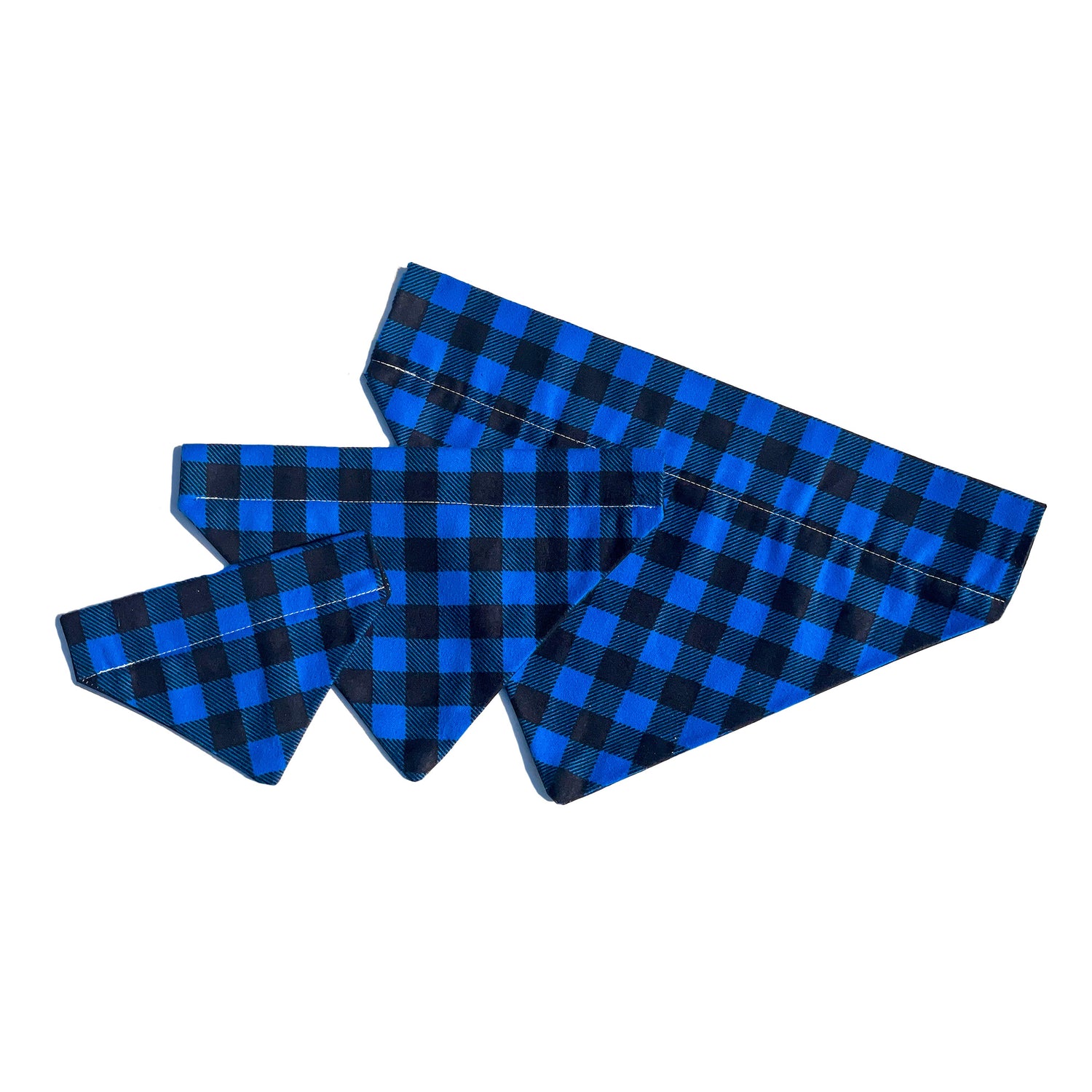 Blue and Black Buffalo Plaid Dog Bandana