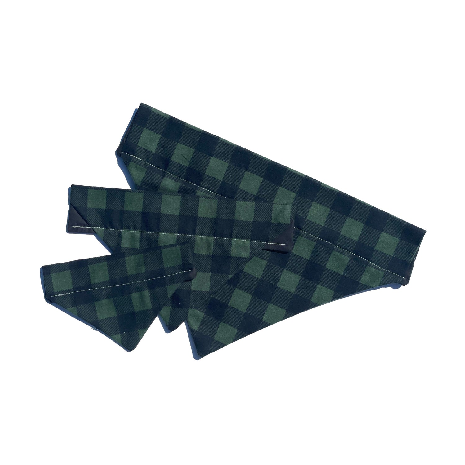 Green and Black Buffalo Plaid Dog Bandana