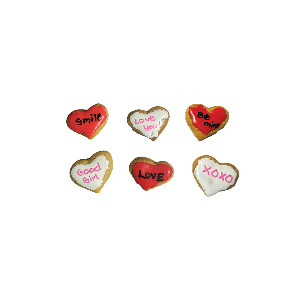 Conversation Heart Dog Cookies