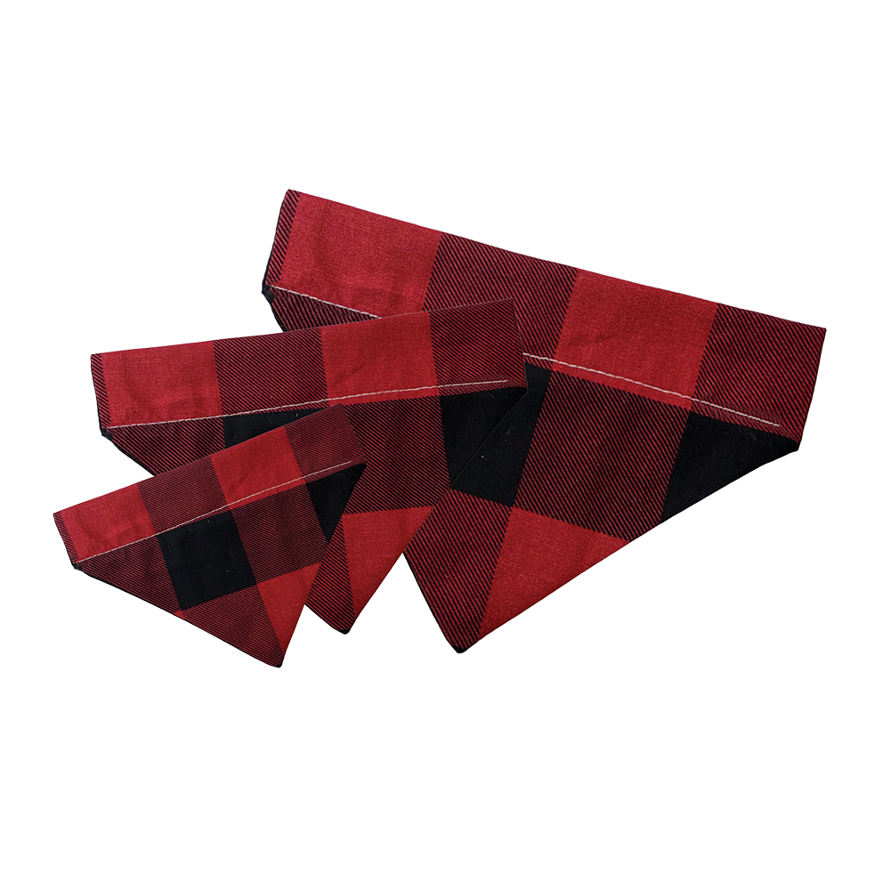 Buffalo Dark Red Black Dog Bandana