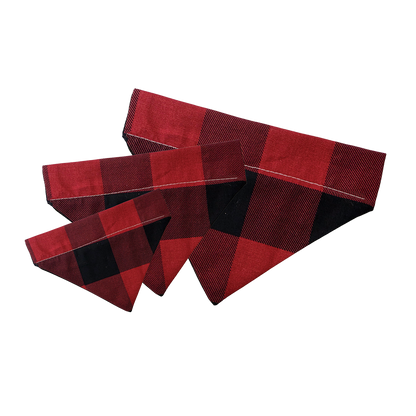 Buffalo Dark Red Black Dog Bandana