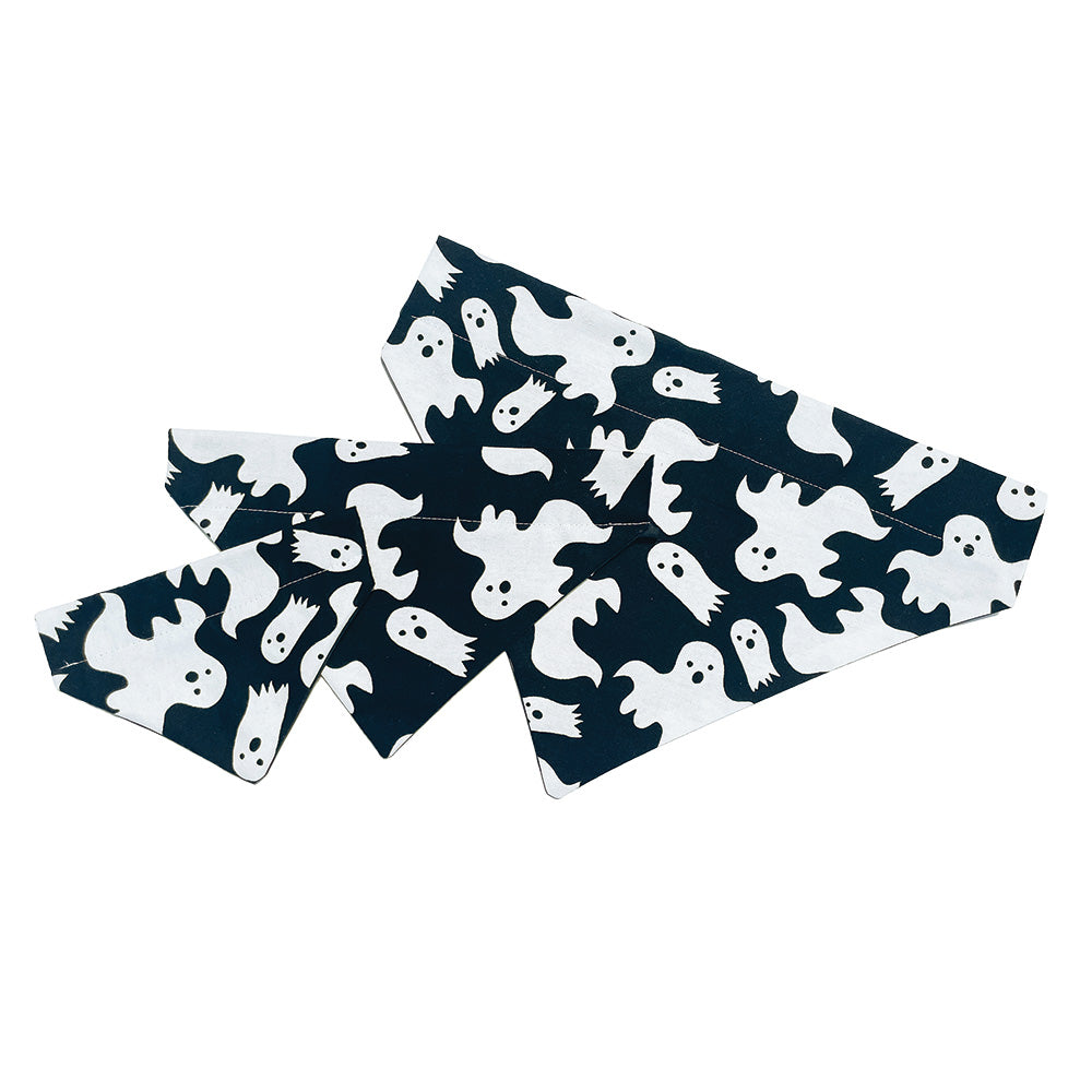 Halloween Black Ghost Dog Bandana