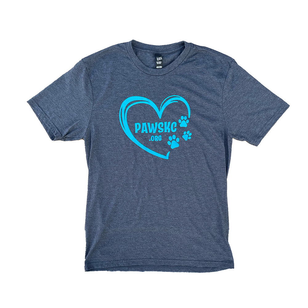 Gray Paws KC Heart T-shirt