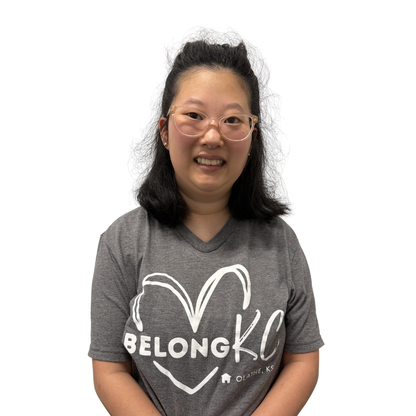 Gray BelongKC Heart V-Neck