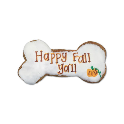 Happy Fall Yall Jumbo Dog Cookie