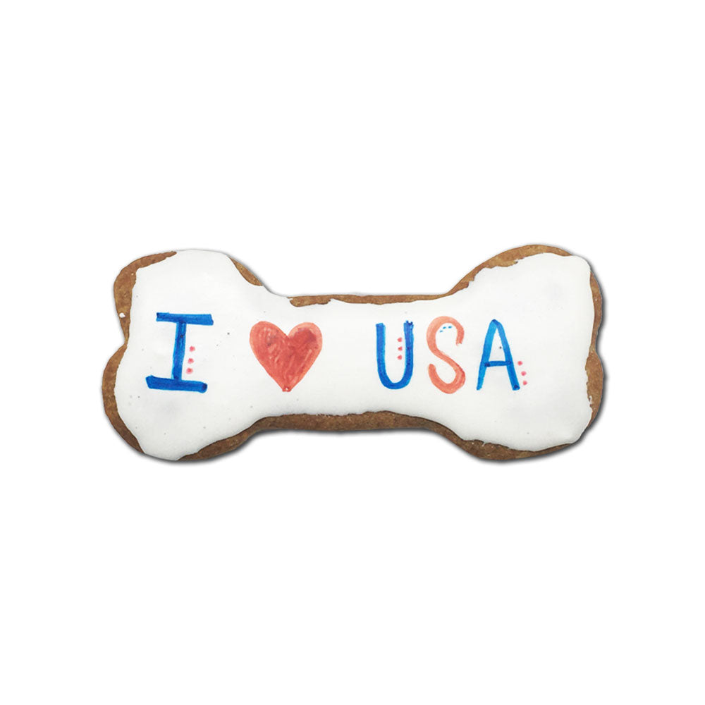 I Love USA Jumbo Dog Cookie