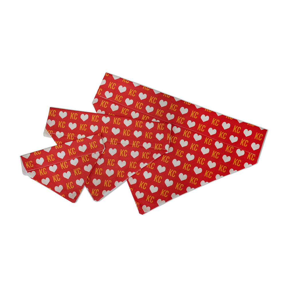 Red KC Heart  Dog Bandana