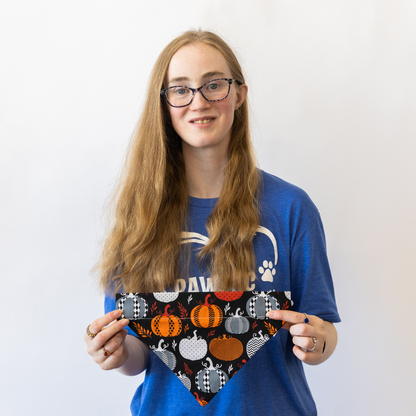 Patterned Pumpkin Dog Bandana