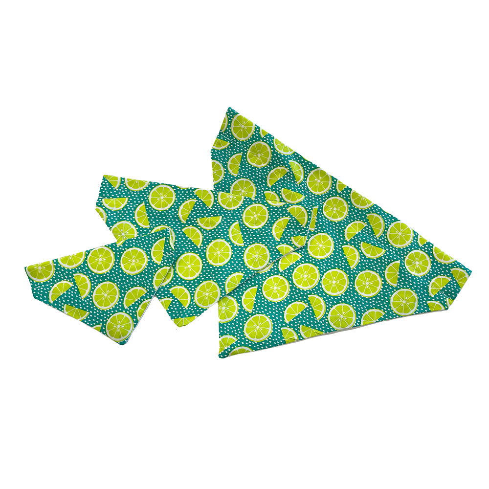 Limes and Dots Dog Bandana
