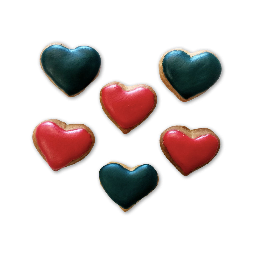 Christmas Heart Dog Cookies