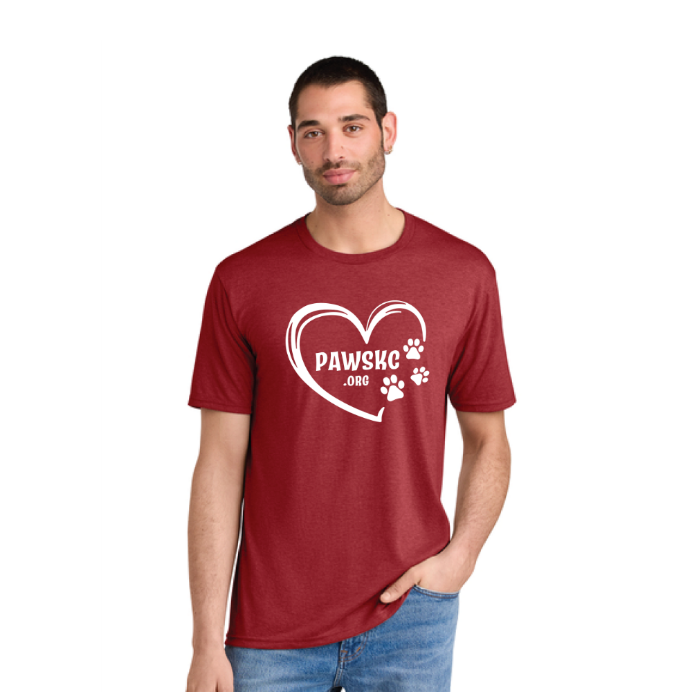 Red PawsKC Heart T-shirt