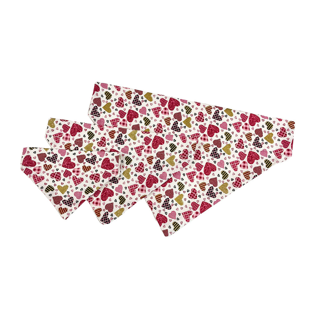 Valentines Day Heart Multi Dog Bandana