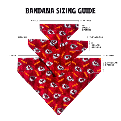 Red Kansas City Chiefs Helmet  Dog Bandana
