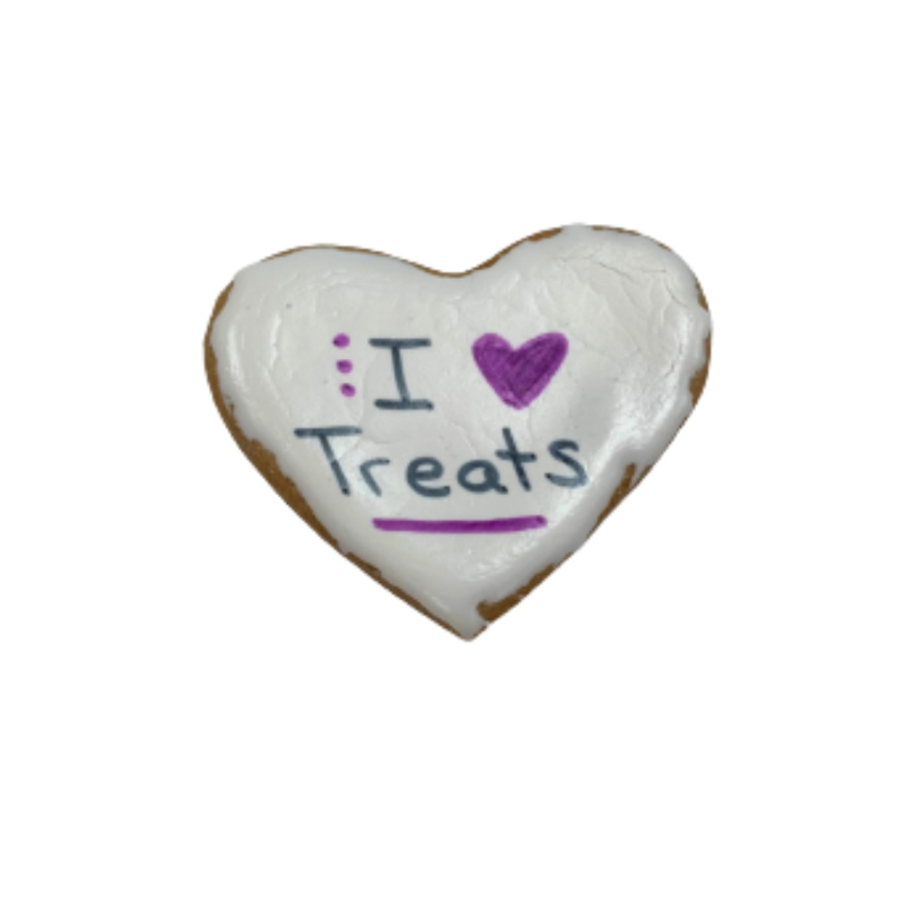 I Love Treats Jumbo Heart Cookie